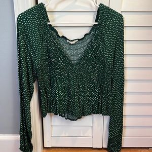 PacSun (LA Hearts) Dark green long sleeve top